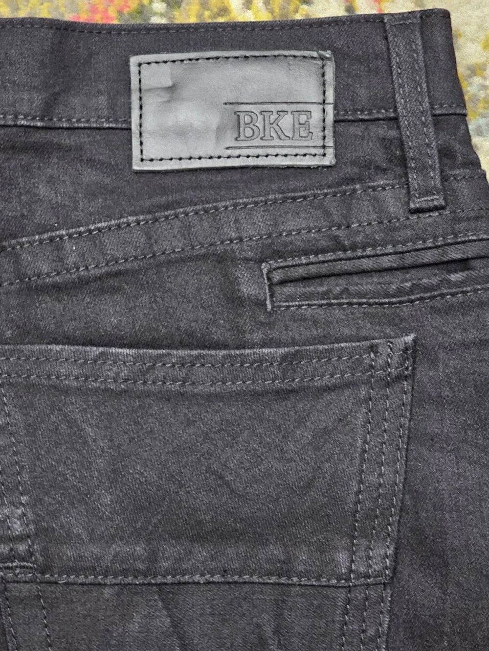 BKE Buckle Jake Men's Bootleg Denim Jeans Size 36L Measures 36 x 34 Black